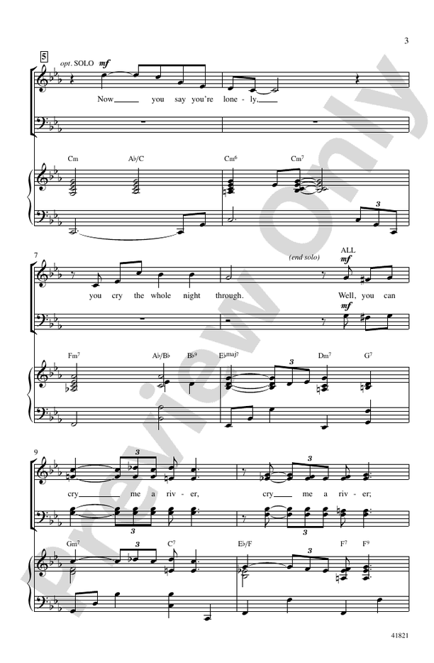 Cry Me a River – SATB Choral Octavo (Digital Download)