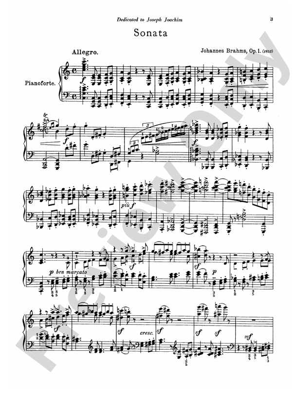 Brahms - Piano Works (Volume I - Op. 1 to Op. 24) - Piano Solo (Digital Download)