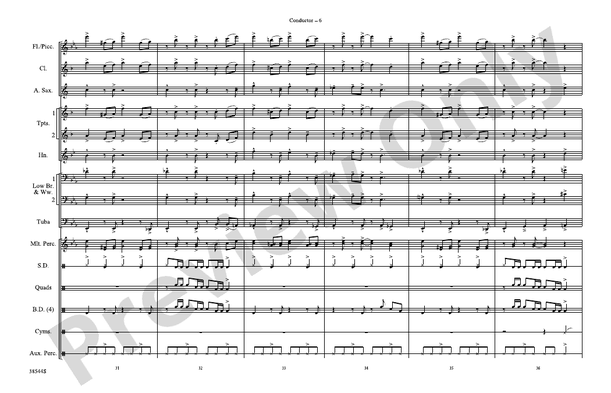 Great Balls of Fire (Arr. Nick Baratta) – Marching Band Conductor Score & Parts (Digital Download)