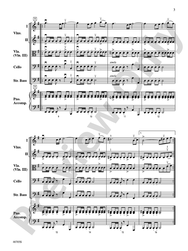 Danza Espanola - String Orchestra Conductor Score & Parts (Digital Download)
