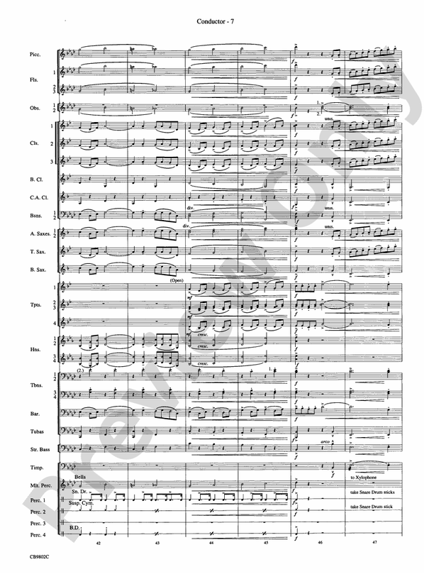 Porgy and Bess (Medley) - Concert Band Conductor Score & Parts (Digital Download)