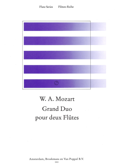 GRAND DUO OP 76 ED VESTER FOR 2 FLUTES - PARTS - MOZART - FLUTE - BROEKMANS & VAN POPPEL