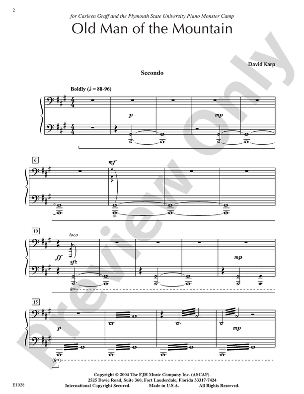 Old Man of the Mountain - Piano (Digital Download)