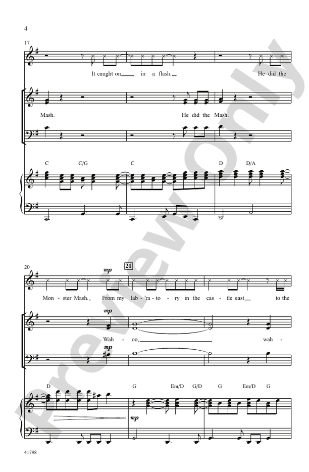 Monster Mash – 3-Part Mixed Choral Octavo (Digital Download)