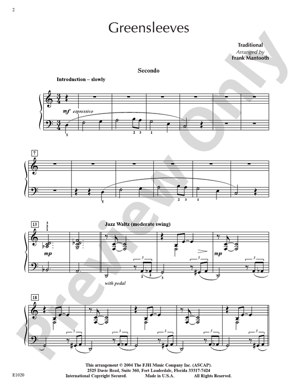 Greensleeves - DSM-DE1020 - Piano (Digital Download)