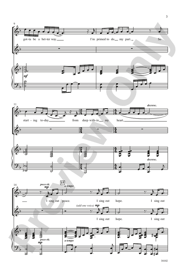 I Sing Out – SSAA Choral Octavo (Digital Download)