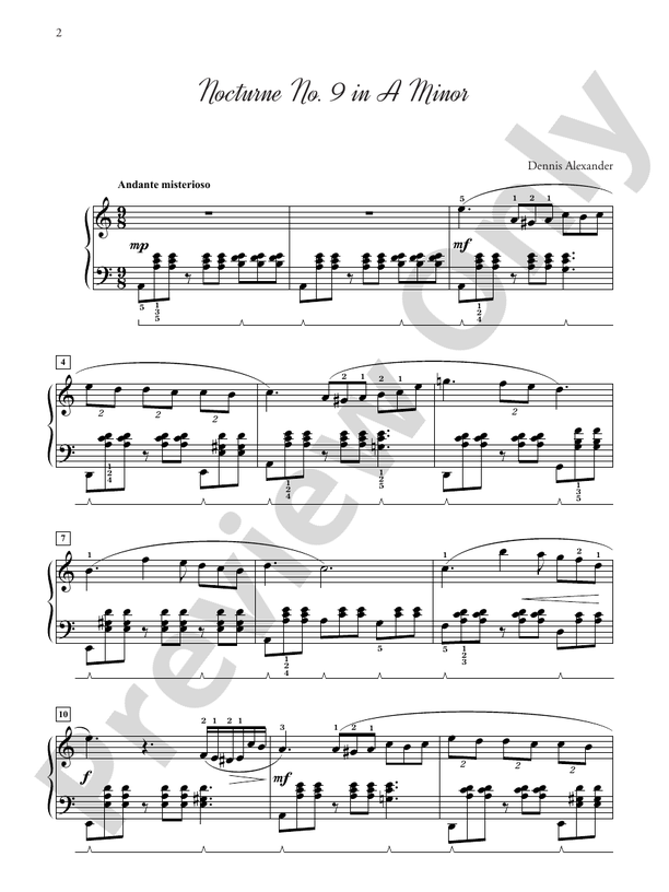 Alexander - Nocturnes, Book 2: 6 Romantic-Style Solos for Piano - Piano (Digital Download)