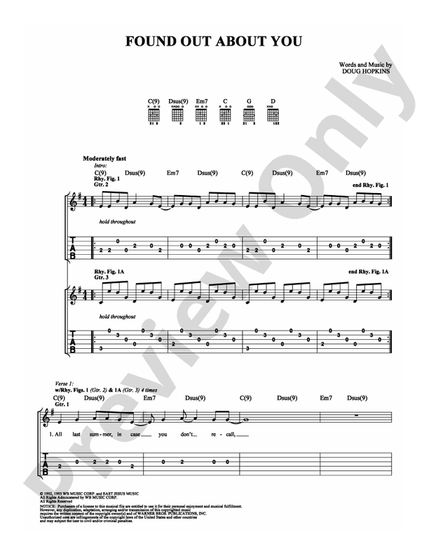 Found Out About You - Easy Guitar (Digital Download)