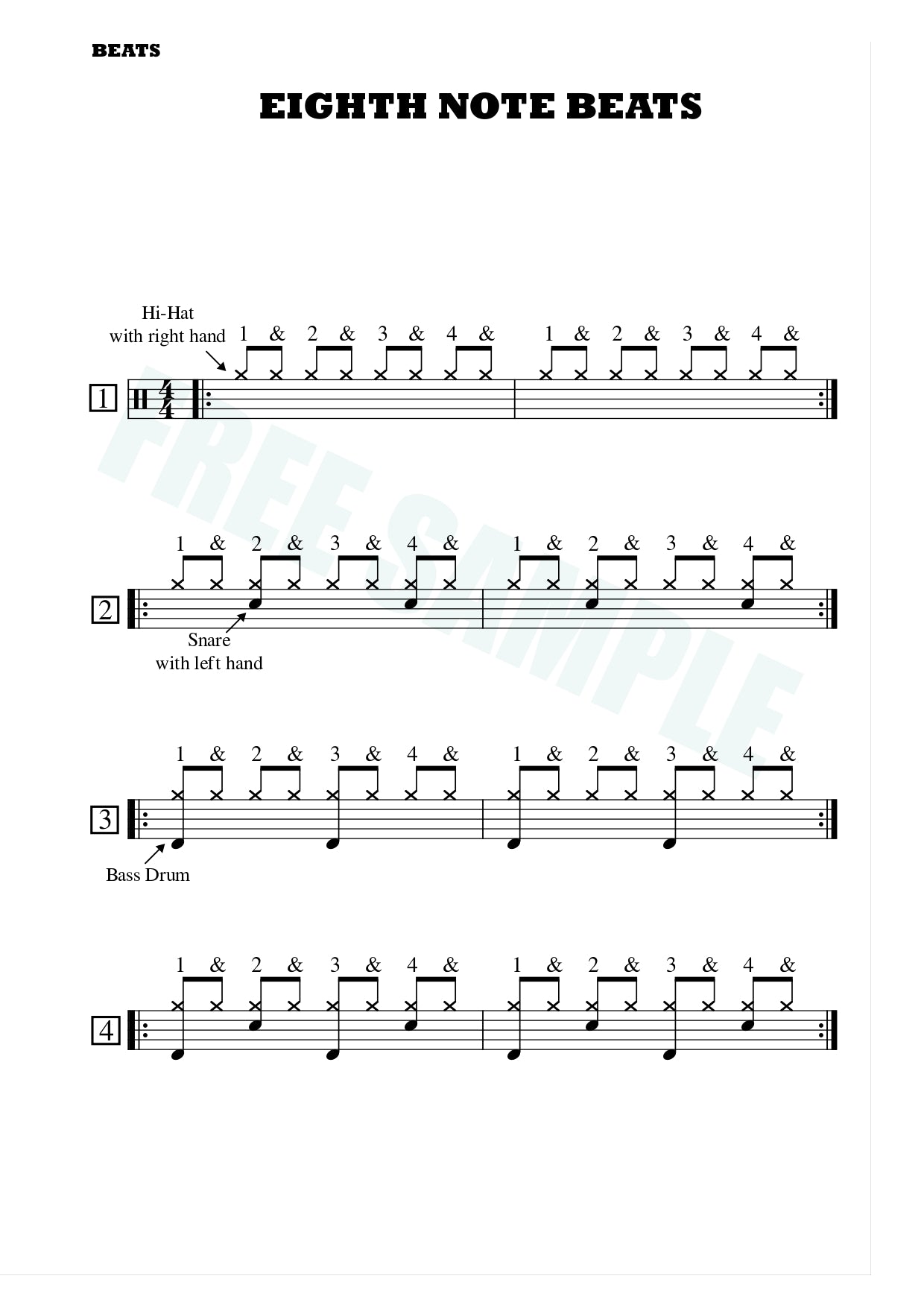 The Heartbeat: Basic Drum Set Method Volume 1 - Drums by Volgare 9780646840147