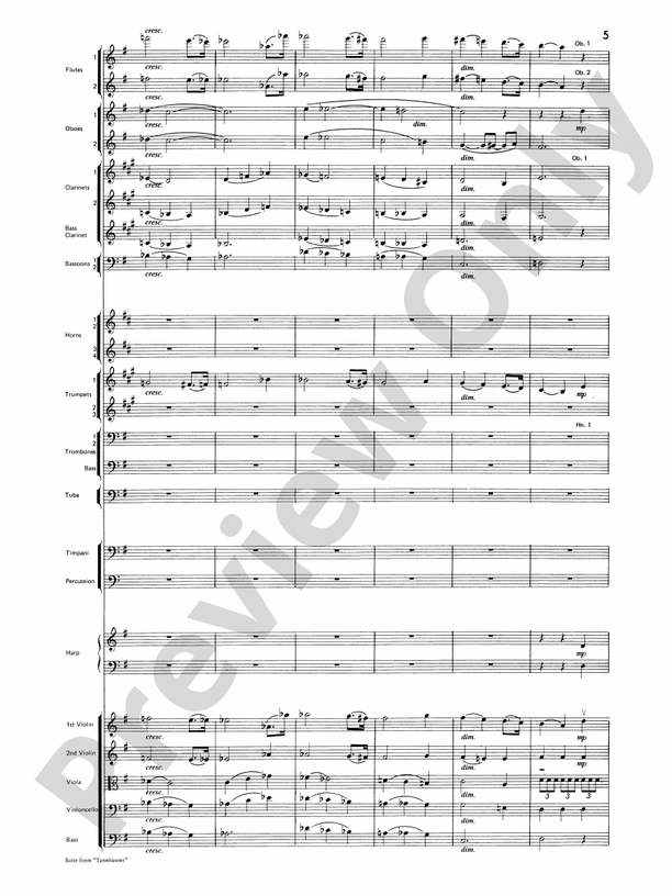 Suite from Tannhäuser – Full Orchestra Conductor Score & Parts (Digital Download)