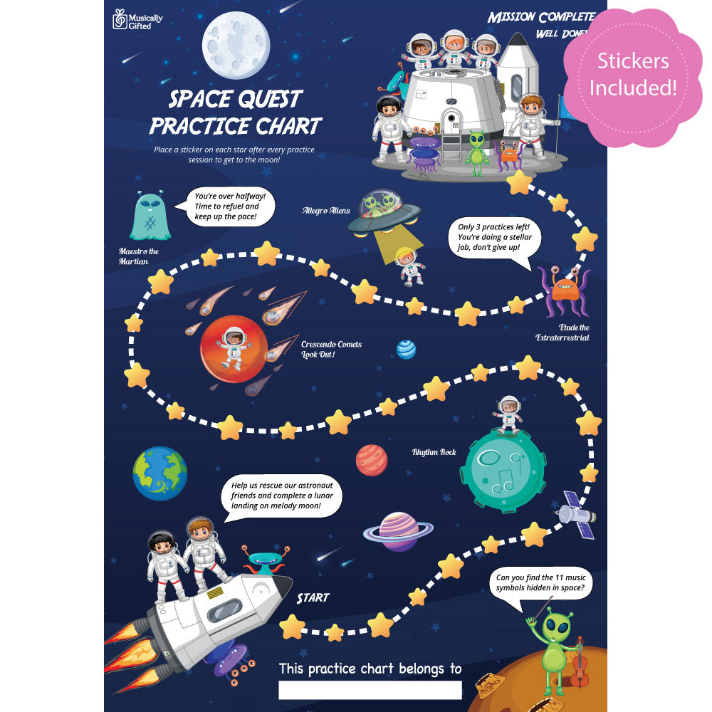 Music Practice Chart Space Quest A3