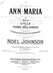Ann Maria (from 'Cycle Of Three Doll Songs') - Vocal/Piano (Digital Download)