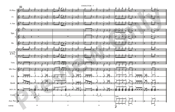 Problem – Marching Band Conductor Score & Parts (Digital Download)