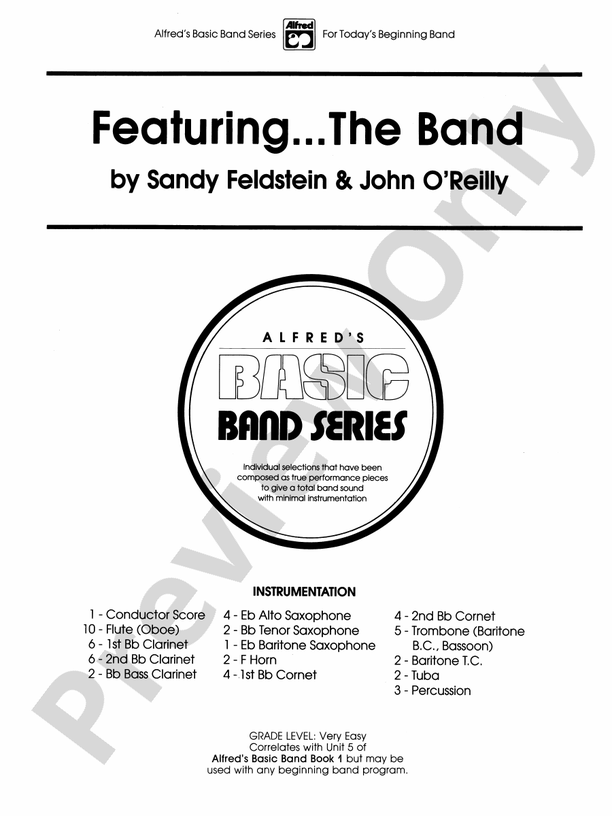 Featuring the Band - Concert Band Conductor Score & Parts (Digital Download)