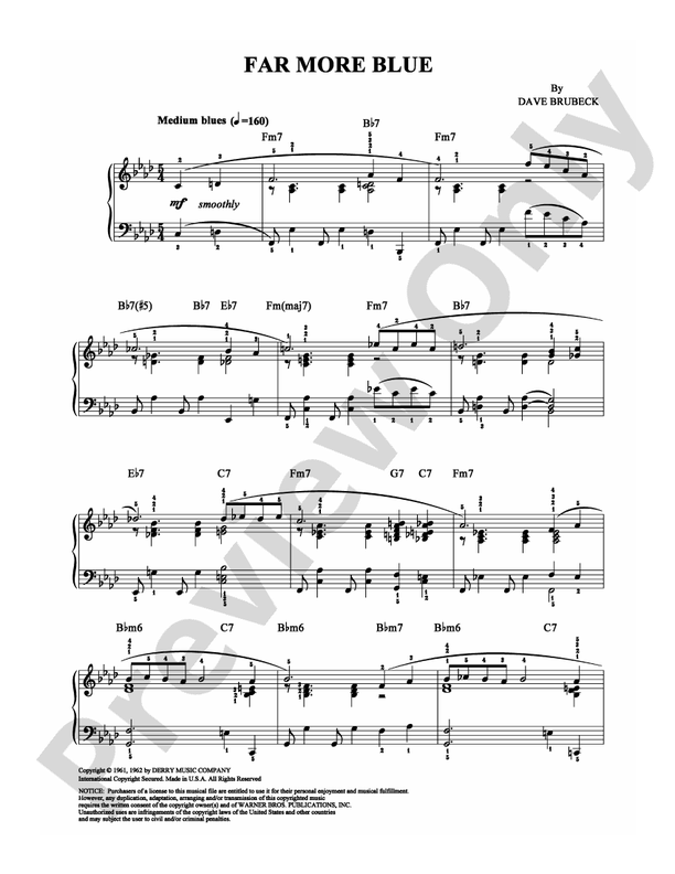 Far More Blue - Piano (Digital Download)