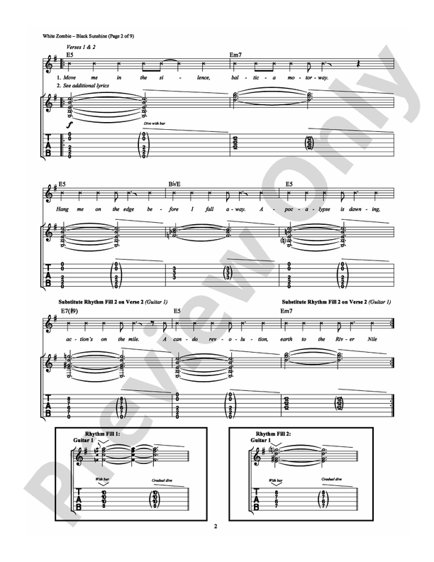 Black Sunshine - Guitar TAB (Digital Download)