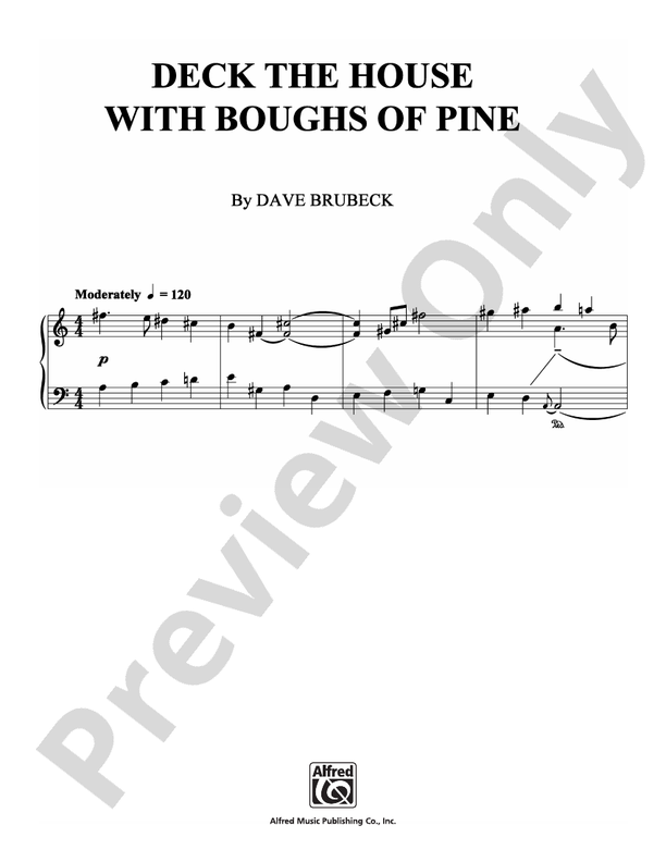 Deck the House with Boughs of Pine - Piano (Digital Download)