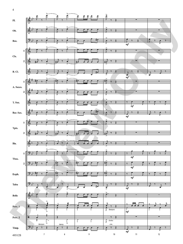 Mar Y Cielo - Concert Band Conductor Score & Parts (Digital Download)
