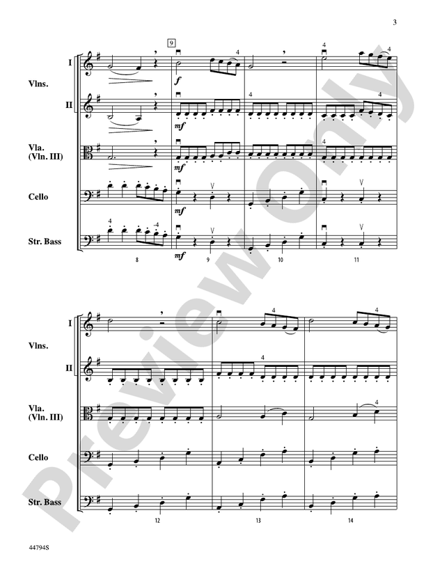 Symphony No. 17 in G Major, K. 129 - String Orchestra Conductor Score & Parts (Digital Download)