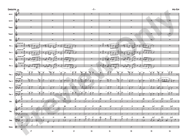 Mid-Riff - Jazz Ensemble Conductor Score & Parts (Digital Download)