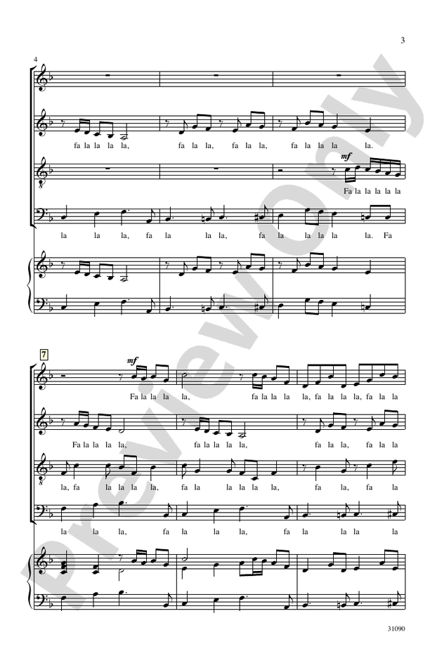 Christmas a la Fa La La – SATB a cappella Choral Octavo (Digital Download)