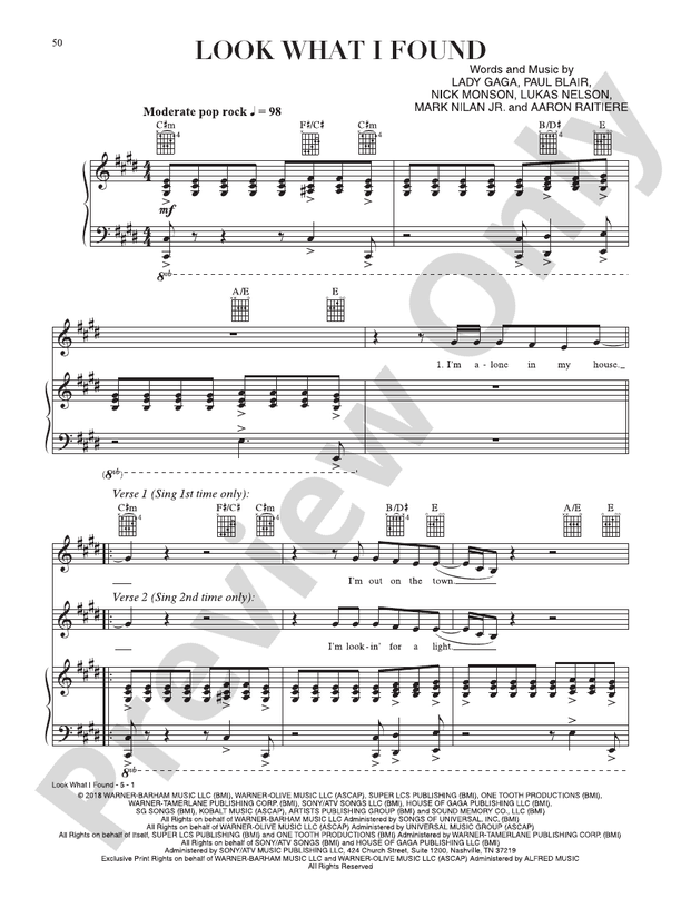 Look What I Found (from A Star Is Born) - PVG (Digital Download)