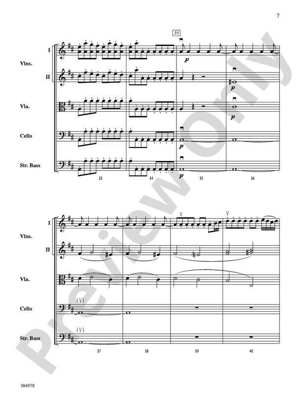 Symphony No. 38 – String Orchestra Conductor Score & Parts (Digital Download)