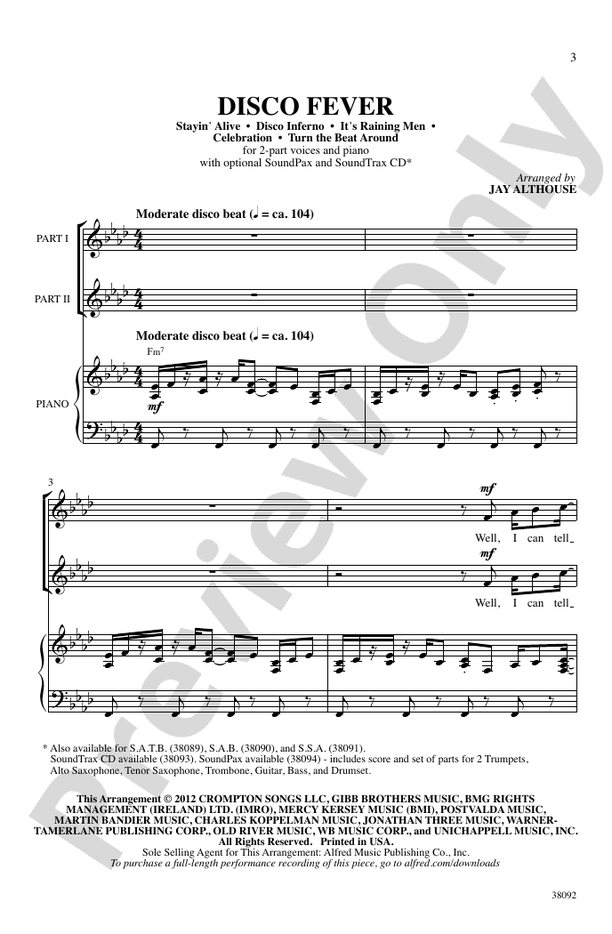Disco Fever – 2-Part Choral Octavo (Digital Download)