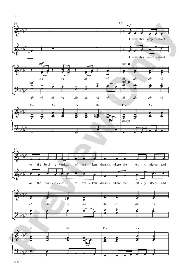 Green Day on Stage: Selections from American Idiot - SATB Choral Octavo (Digital Download)