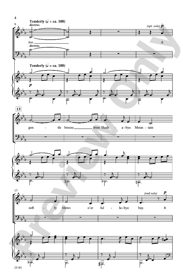 Hushabye Mountain (from the musical Chitty Chitty Bang Bang) – SAB Choral Octavo (Digital Download)