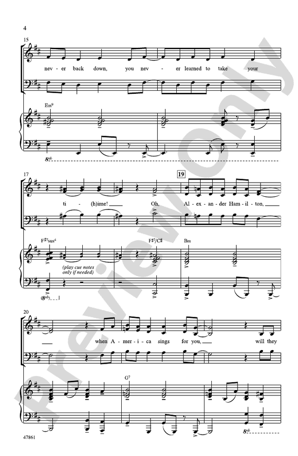 Hamilton Highlights – SAB Choral Octavo (Digital Download)