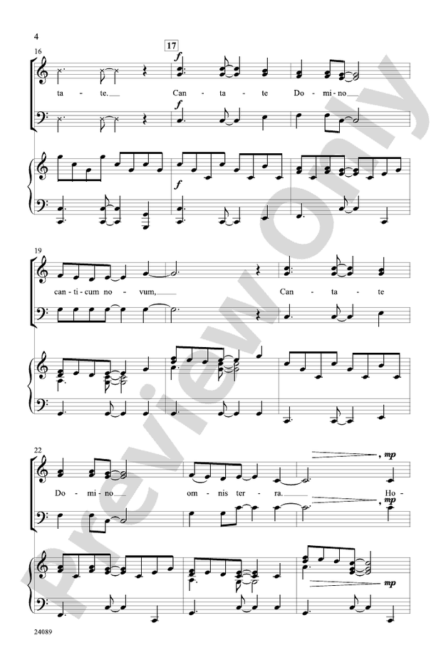 Cantate Domino - Arr. Sally K. Albrecht – SAB Choral Octavo (Digital Download)