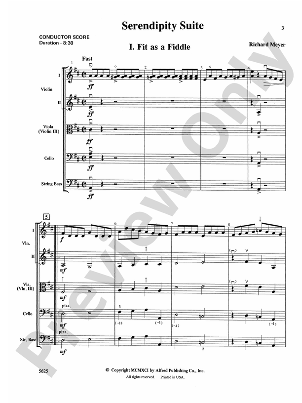 Serendipity Suite – String Orchestra Conductor Score & Parts (Digital Download)