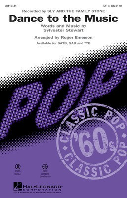 Dance to the Music - Sylvester Stewart - SATB Roger Emerson Hal Leonard Choral Score Octavo