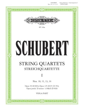 Schubert - String Quartets Complete Band I - Viola (Digital Download)