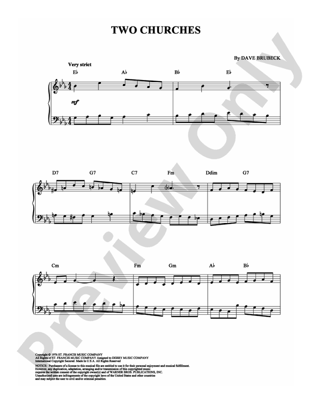 Two Churches - Piano (Digital Download)