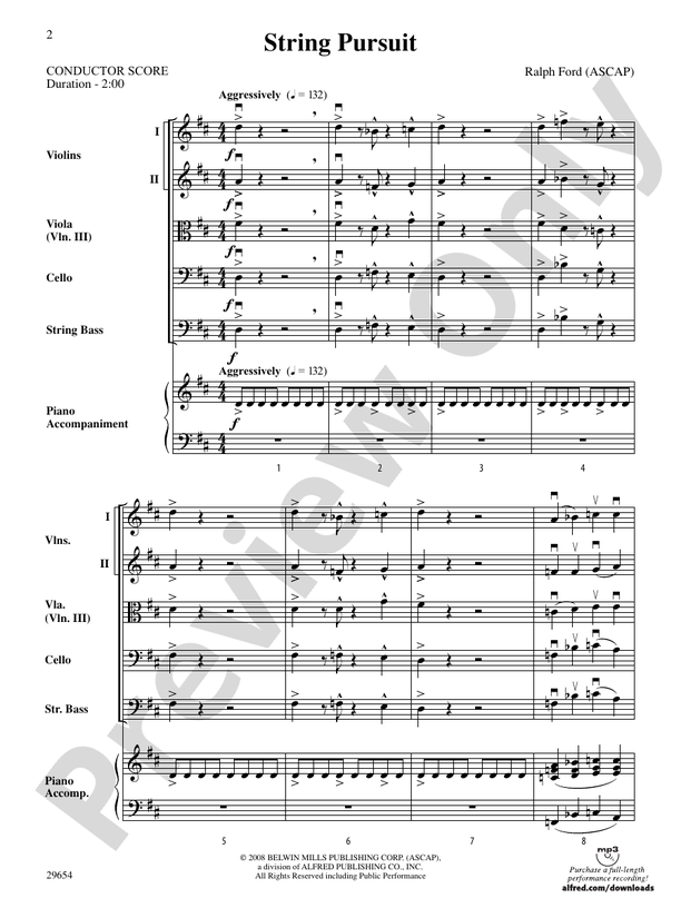 String Pursuit – String Orchestra Conductor Score & Parts (Digital Download)