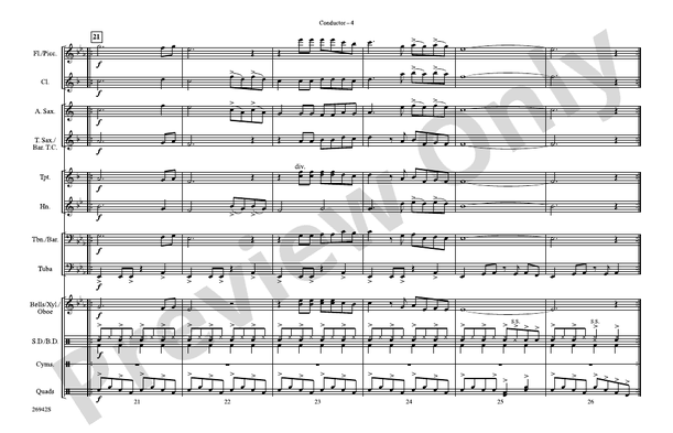Domino – Marching Band Conductor Score & Parts (Digital Download)