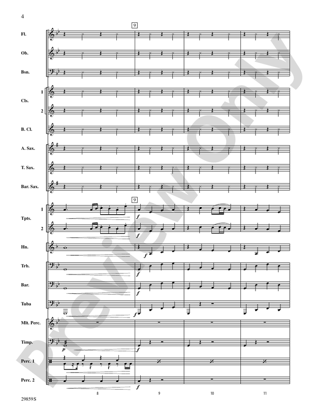 4 Minutes - Concert Band Conductor Score & Parts (Digital Download)