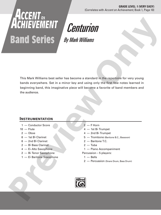 Centurion - Concert Band Conductor Score & Parts (Digital Download)