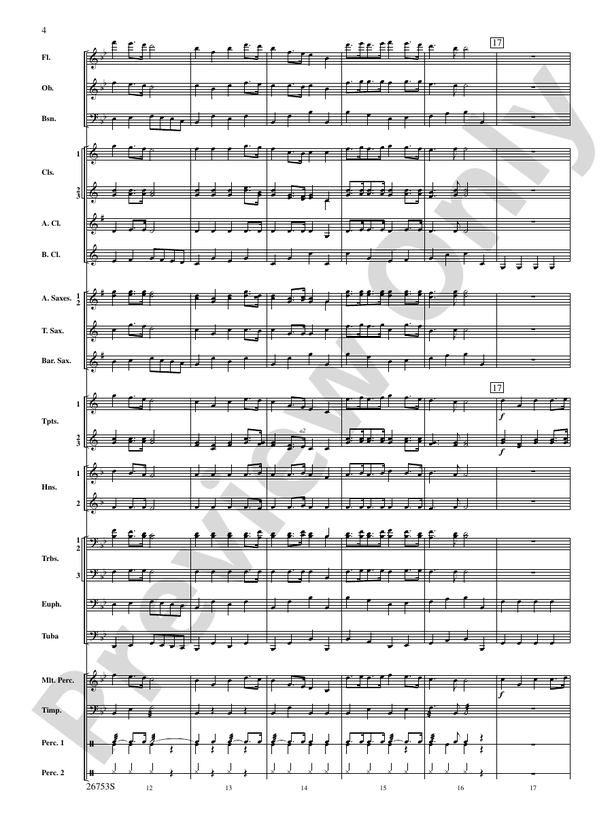 Trumpet March and Ayre - Concert Band Conductor Score & Parts (Digital Download)