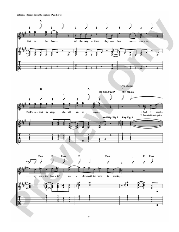 Rockin' Down the Highway - Guitar TAB (Digital Download)