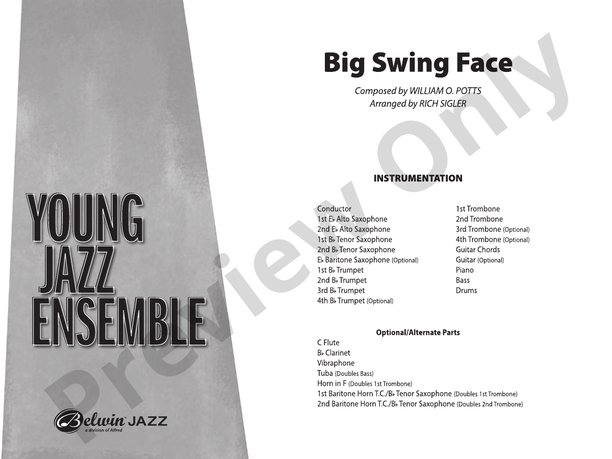 Big Swing Face (Grade 2) - Jazz Ensemble Conductor Score & Parts (Digital Download)