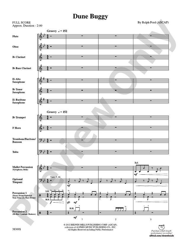 Dune Buggy - Concert Band Conductor Score & Parts (Digital Download)