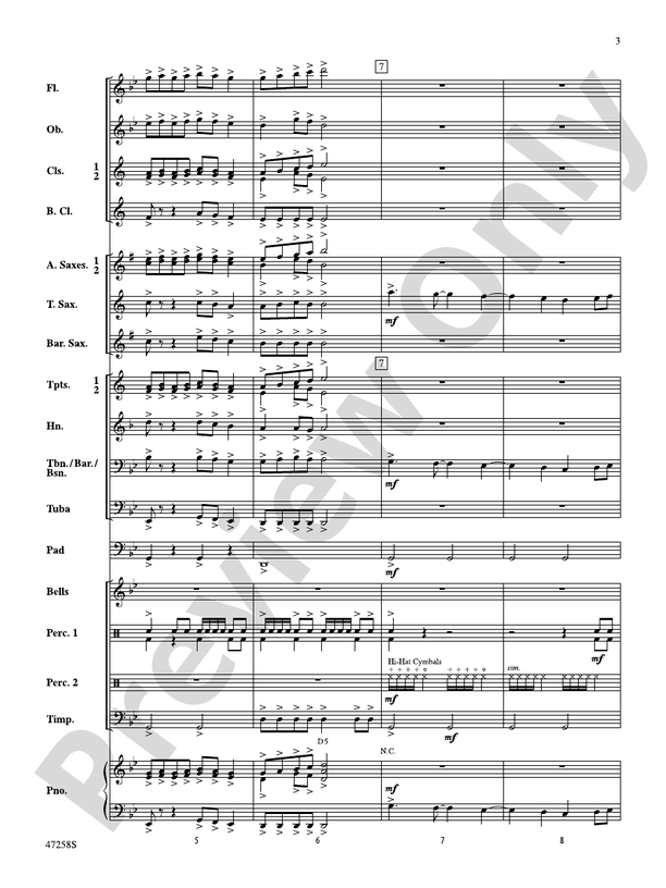 High School Cadets - Concert Band Conductor Score & Parts (Digital Download)