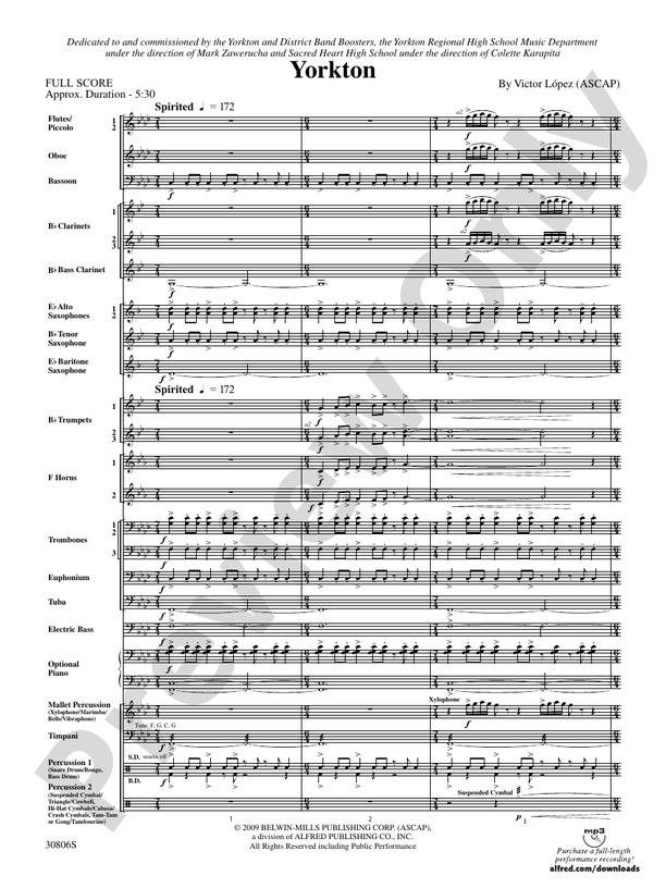 Yorkton - Concert Band Conductor Score & Parts (Digital Download)