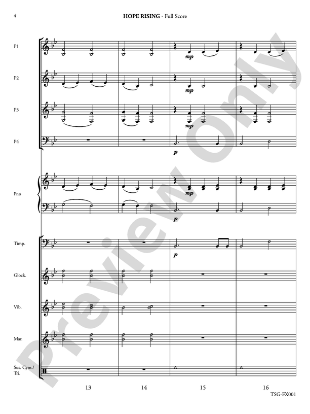 Hope Rising (Flexible Arrangement) - Concert Band Conductor Score & Parts (Digital Download)