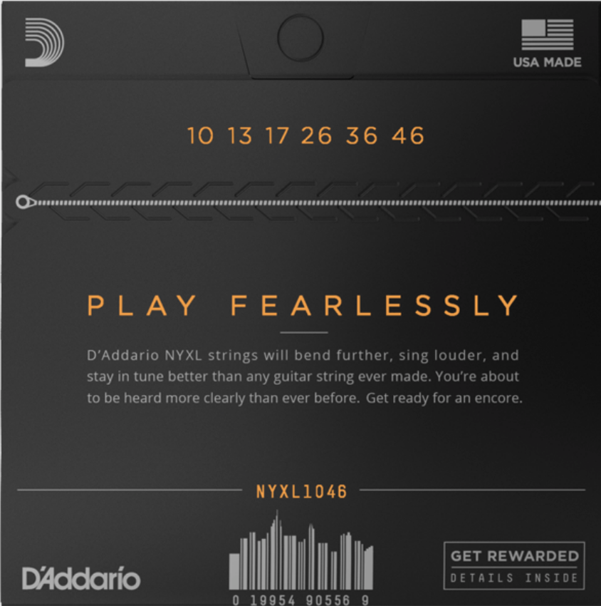 D'Addario Nickel Wound NYXL Electric Guitar Strings, Regular Light 10-46, Set