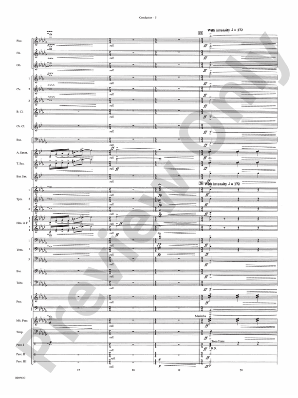 The Inferno - Concert Band Conductor Score & Parts (Digital Download)