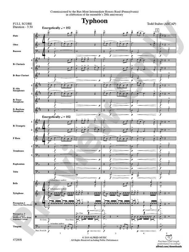 Typhoon - Concert Band Conductor Score & Parts (Digital Download)